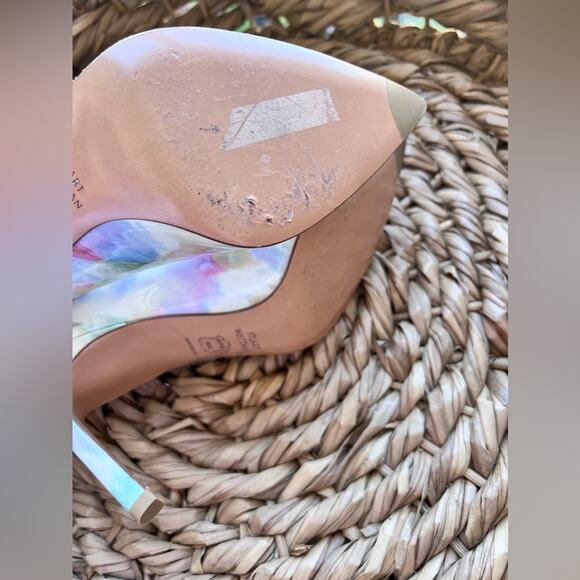Stuart Weitzman Pastel Watercolor Floral Heel Pumps 4.5 - Picture 6 of 7